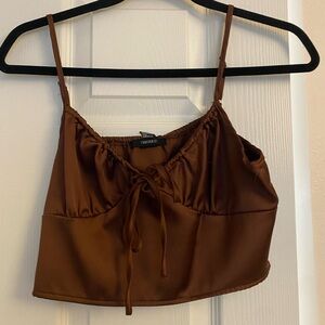 Forever 21 Chocolate Brown Crop Top